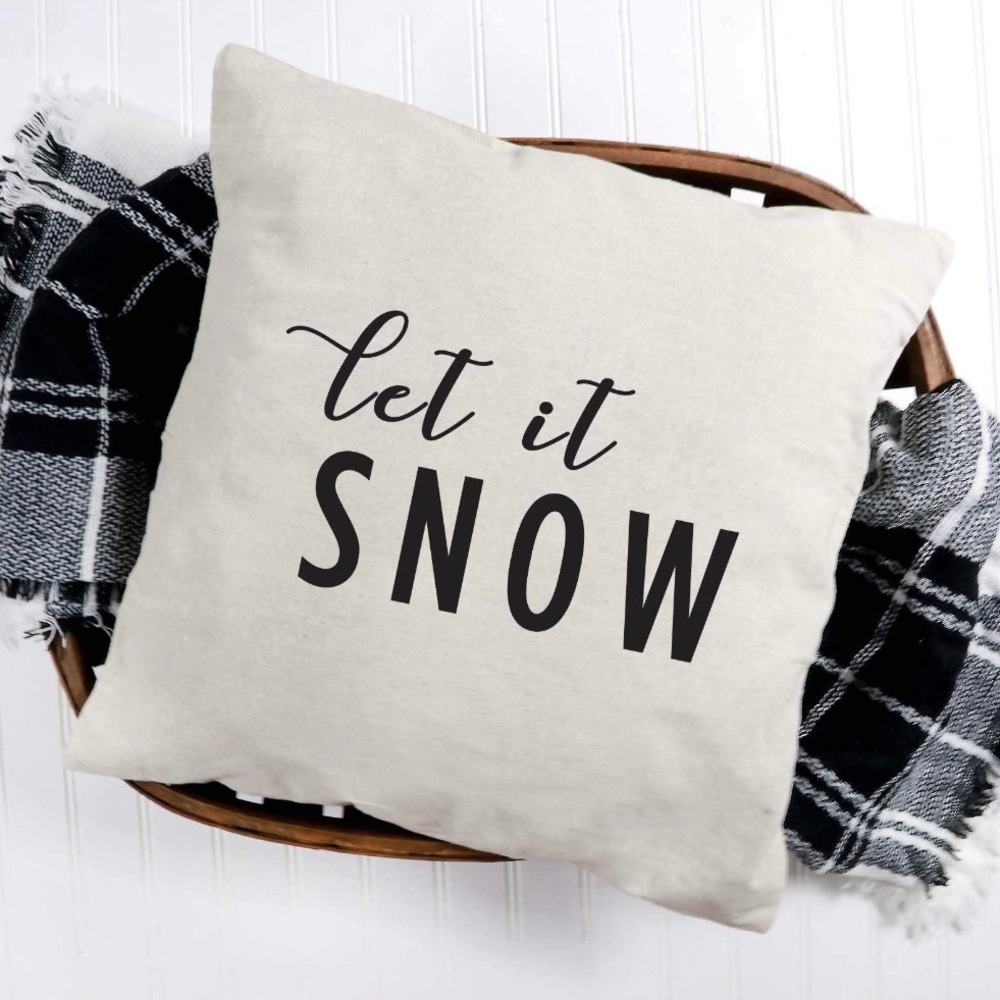 Let It Snow Throw Pillow